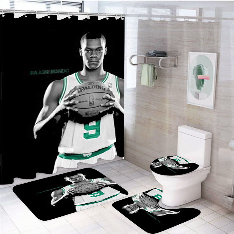 Celtics Rajon Rando 4Pcs Bathroom Set Shower Curtain