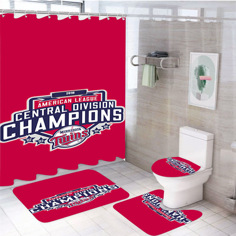 Central Division Champions 4Pcs Bathroom Set Shower Curtain