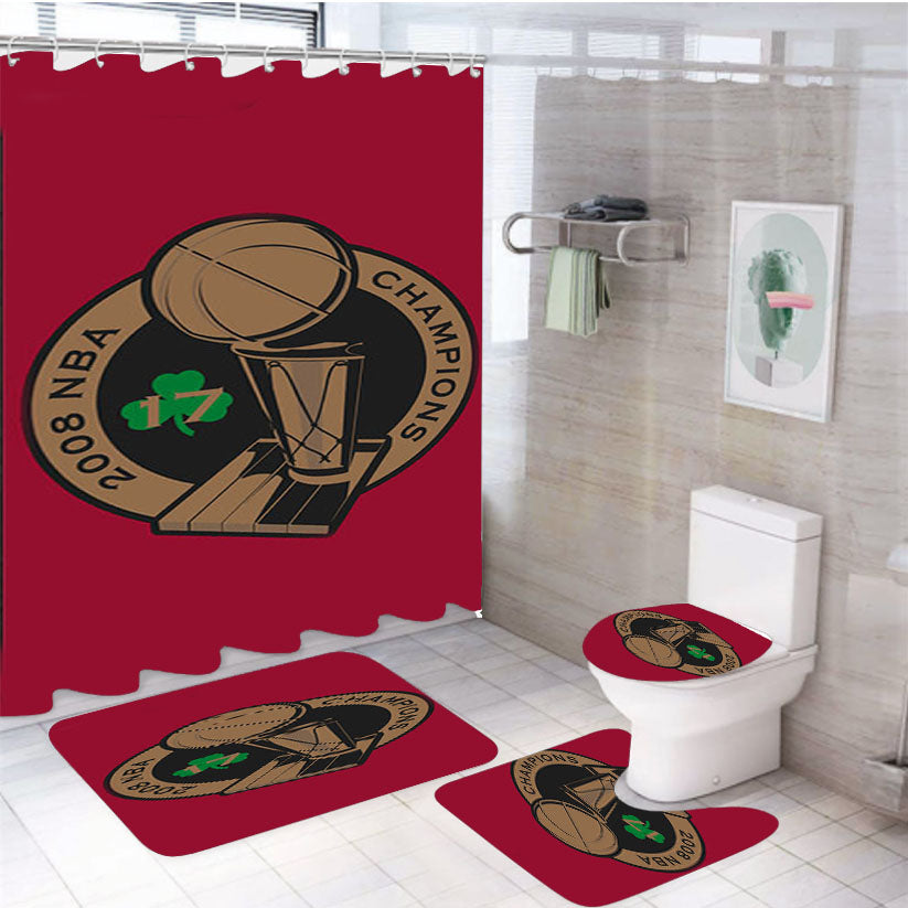 Champion 4Pcs Bathroom Set Shower Curtain