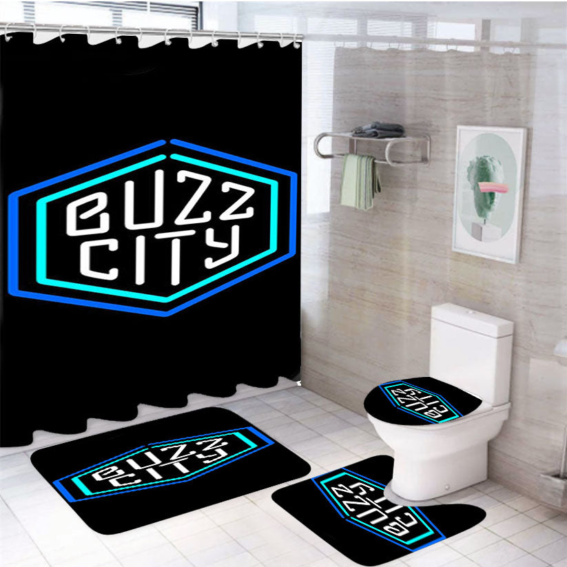Charlotte Hornets Alternate 4Pcs Bathroom Set Shower Curtain