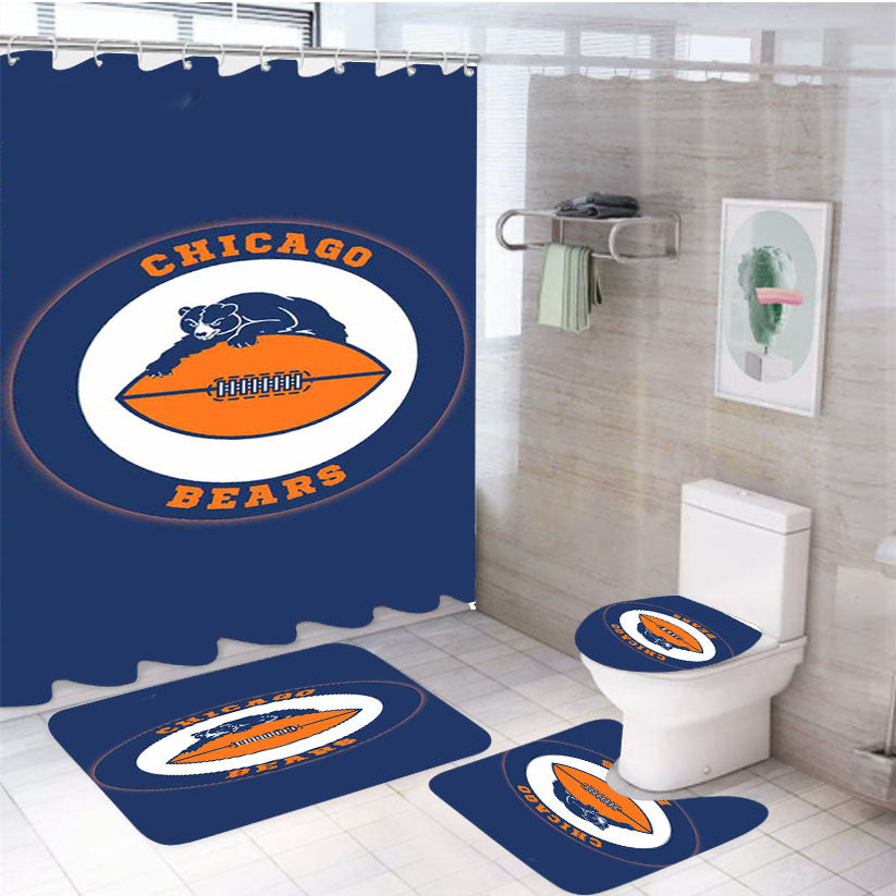 Chicago Cubs 4 4Pcs Bathroom Set Shower Curtain
