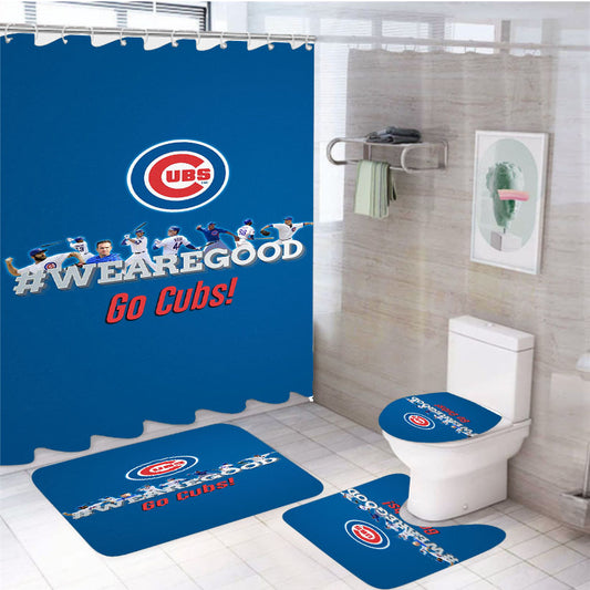 Chicago Cubs We Are Good 4Pcs Bathroom Set Shower Curtain