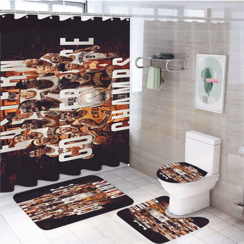 Cleveland Cavaliers Eastern Conference Champions 4Pcs Bathroom Set Shower Curtain