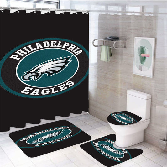 Color Philadelphia Eagles 4Pcs Bathroom Set Shower Curtain
