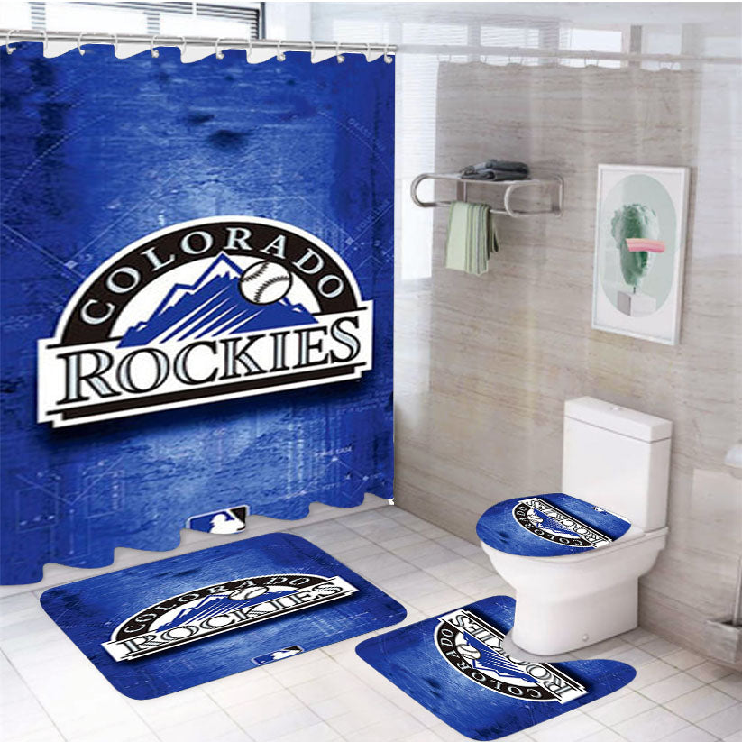 Colorado Rockies 4Pcs Bathroom Set Shower Curtain