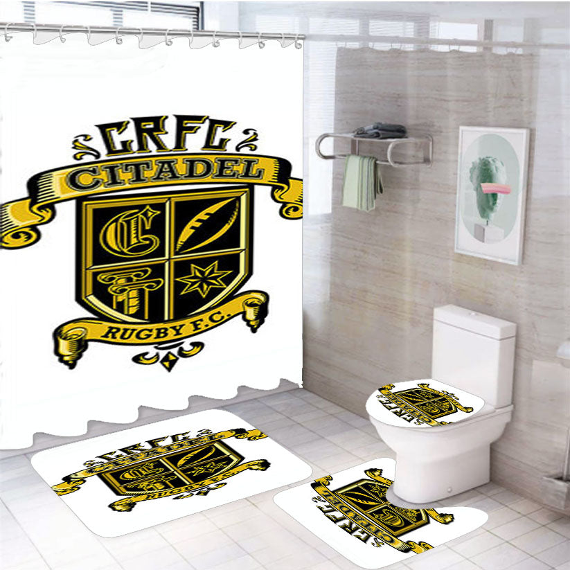 Crfc Citadel Rugby Fc 4Pcs Bathroom Set Shower Curtain