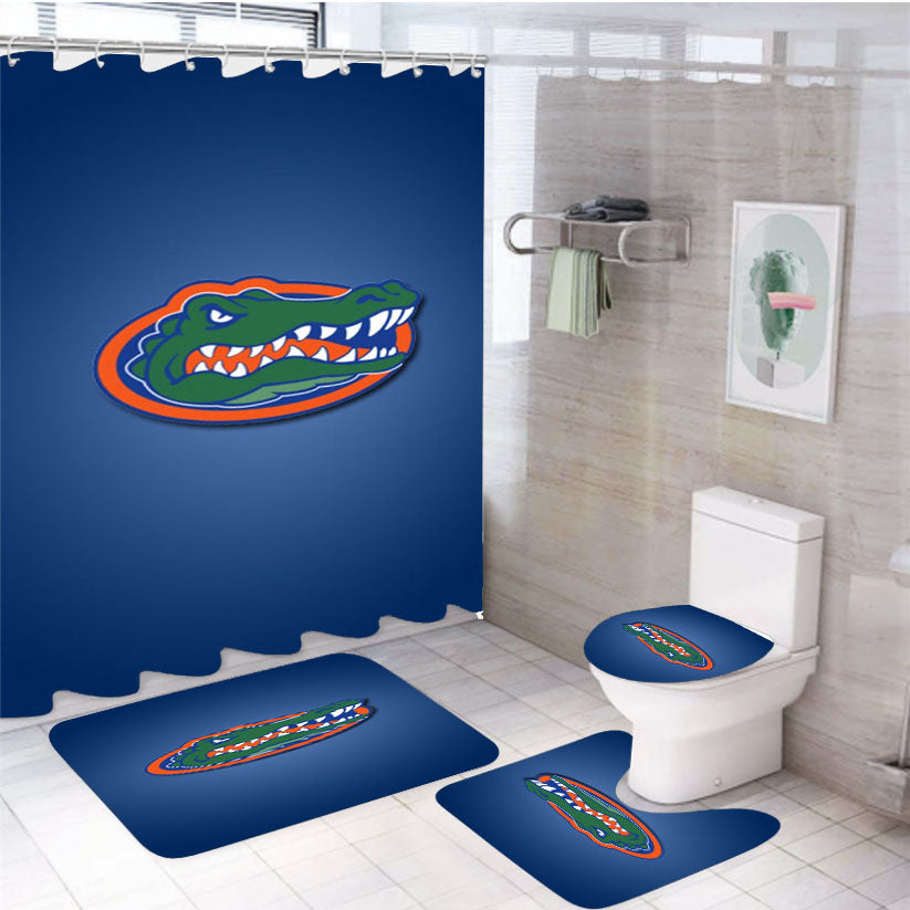 Crocodile Florida Football 4Pcs Bathroom Set Shower Curtain