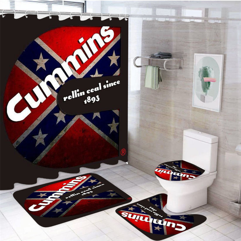 Cummins 4Pcs Bathroom Set Shower Curtain