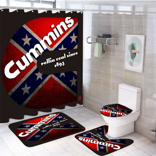 Cummins 4Pcs Bathroom Set Shower Curtain