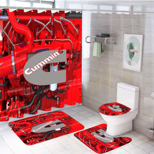 Cummins 6 4Pcs Bathroom Set Shower Curtain