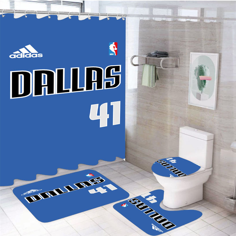 Dallas 41 4Pcs Bathroom Set Shower Curtain
