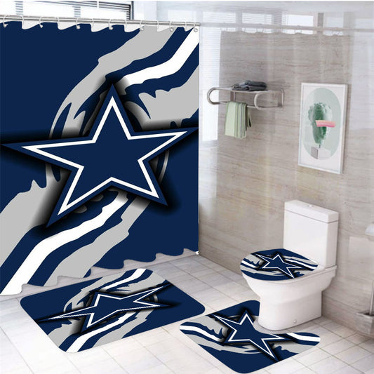 Dallas Cowbo 4Pcs Bathroom Set Shower Curtain