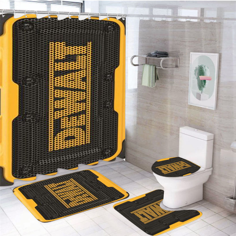 Dewalt Jobsite Radio 4Pcs Bathroom Set Shower Curtain