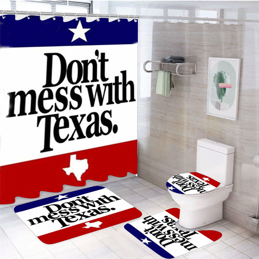 Don'T Mess With Texas 4Pcs Bathroom Set Shower Curtain