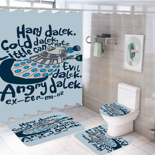 Dr Who Cold Dalek 4Pcs Bathroom Set Shower Curtain