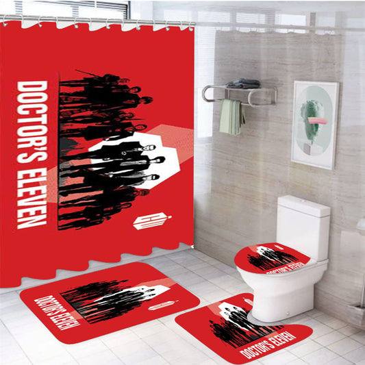 Dr Who Ocean'S Eleven 4Pcs Bathroom Set Shower Curtain