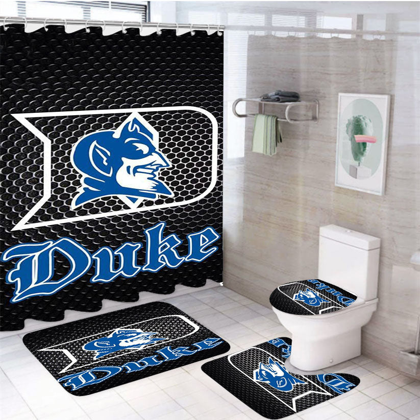 Duke Blue Devils College 4Pcs Bathroom Set Shower Curtain