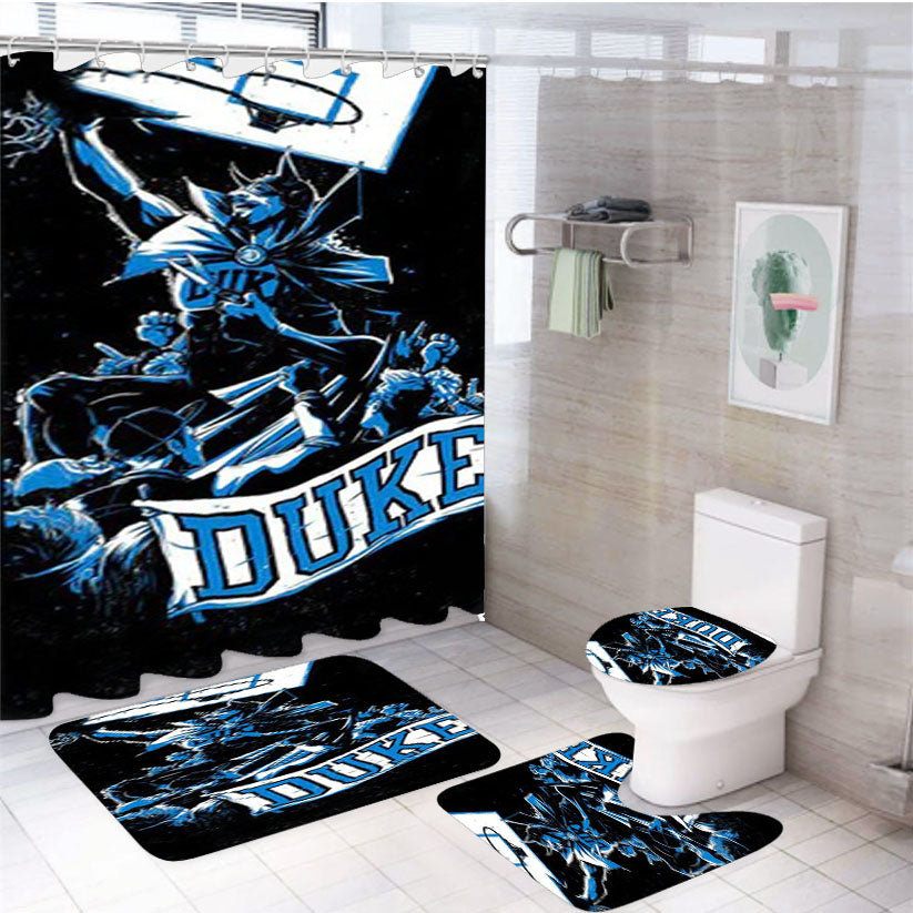 Duke Blue Devils Nba Logo 3 4Pcs Bathroom Set Shower Curtain