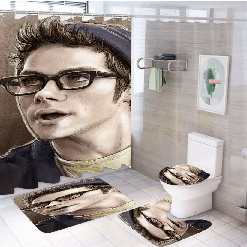 Dylan O'Brien 4Pcs Bathroom Set Shower Curtain