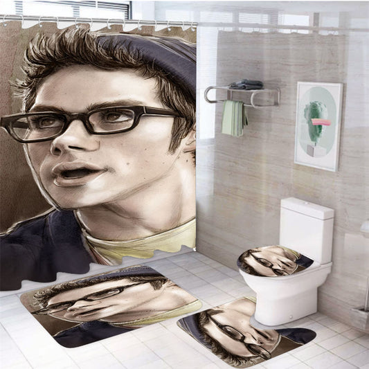 Dylan O'Brien 4Pcs Bathroom Set Shower Curtain