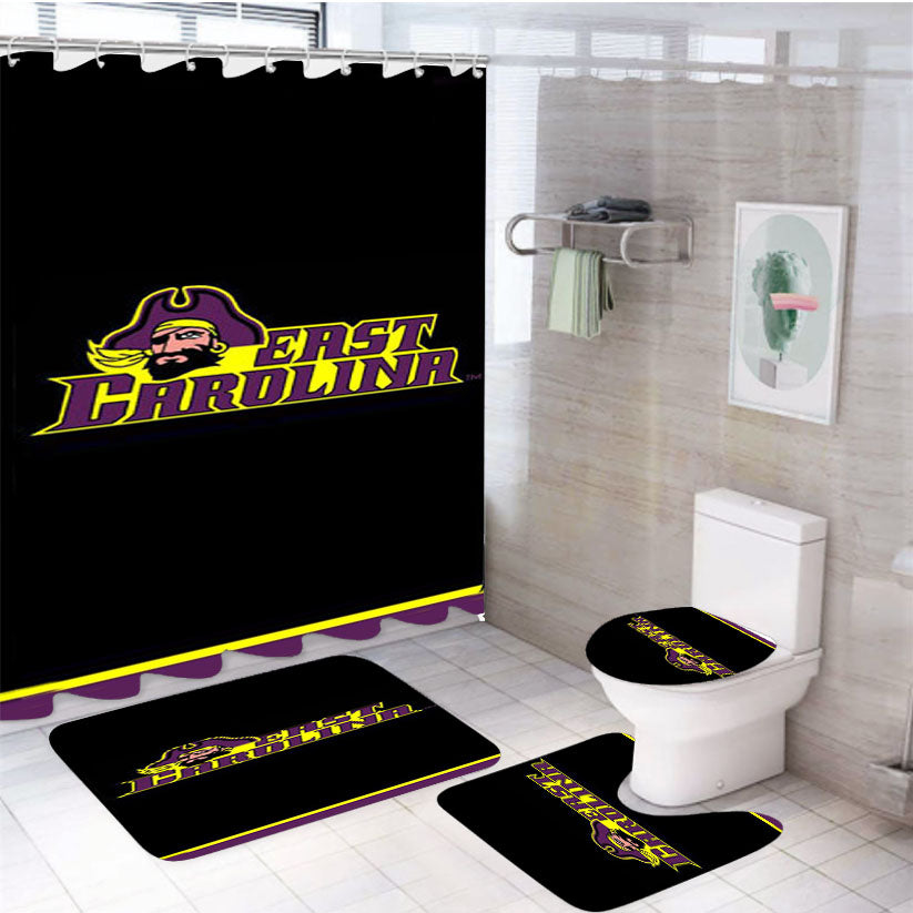 East Carolina 4Pcs Bathroom Set Shower Curtain