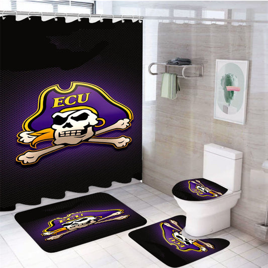 East Carolina Pirates 1 4Pcs Bathroom Set Shower Curtain
