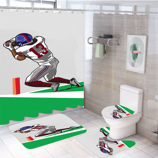End Zone Odell Beckham Jr Catch 4Pcs Bathroom Set Shower Curtain