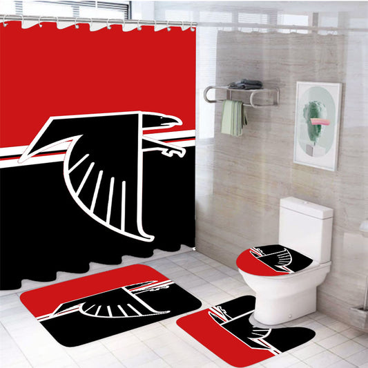 Falcon Iron Ons Logo 4Pcs Bathroom Set Shower Curtain