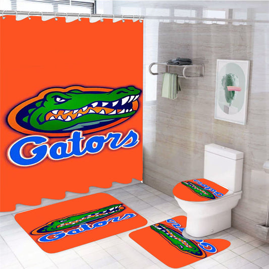 Florida Gators 2 4Pcs Bathroom Set Shower Curtain