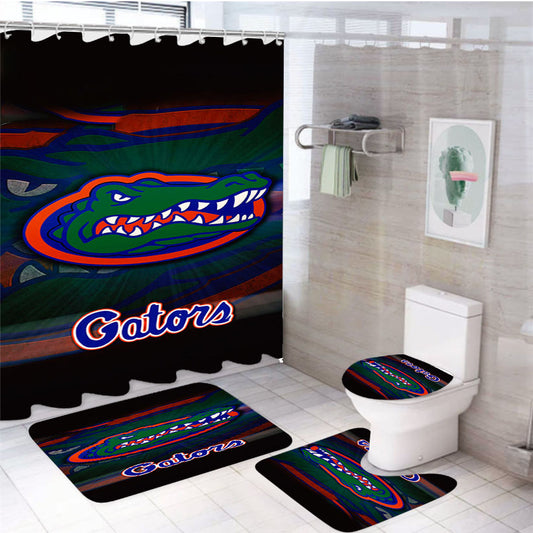 Florida Gators Logo 7 4Pcs Bathroom Set Shower Curtain