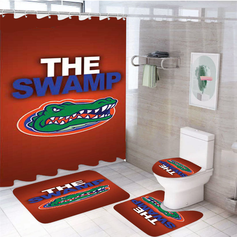 Florida Gators Swamp 4Pcs Bathroom Set Shower Curtain
