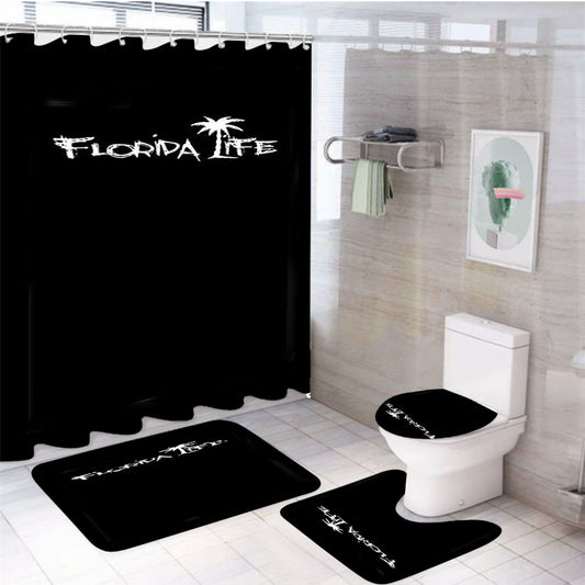 Florida Grown Life 4Pcs Bathroom Set Shower Curtain