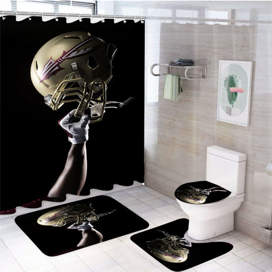 Florida State Fsu College 4Pcs Bathroom Set Shower Curtain