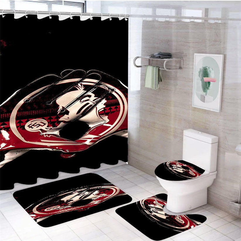 Florida State Seminoles Gloves 4Pcs Bathroom Set Shower Curtain