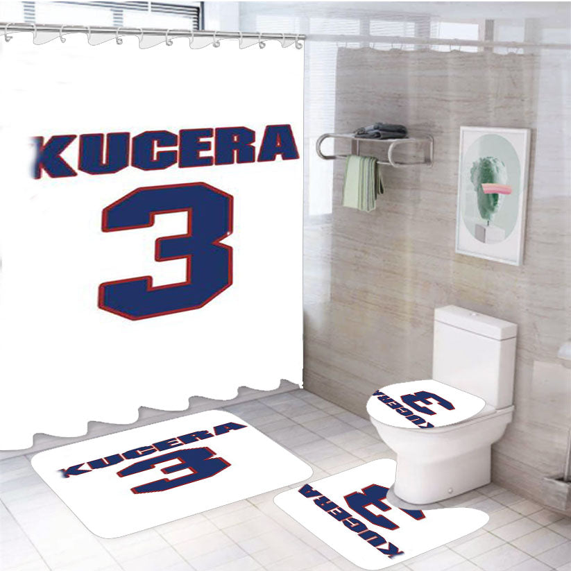 Frantisek Kucera National Hockey 4Pcs Bathroom Set Shower Curtain