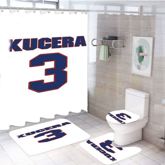 Frantisek Kucera National Hockey 4Pcs Bathroom Set Shower Curtain