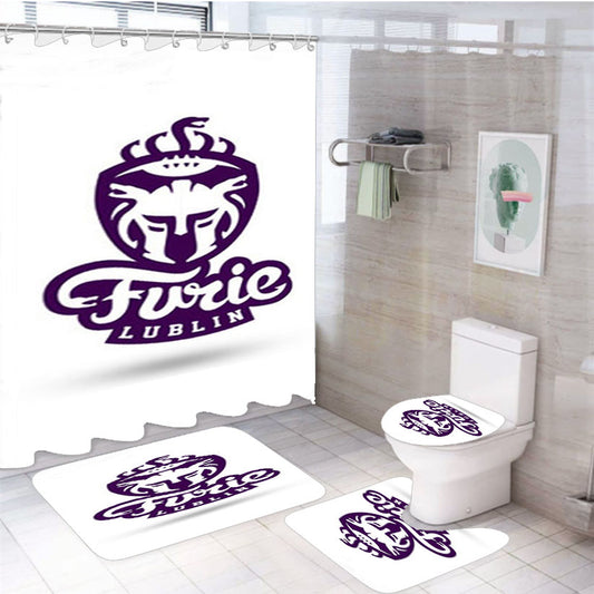 Furie Lublin Logo 4Pcs Bathroom Set Shower Curtain