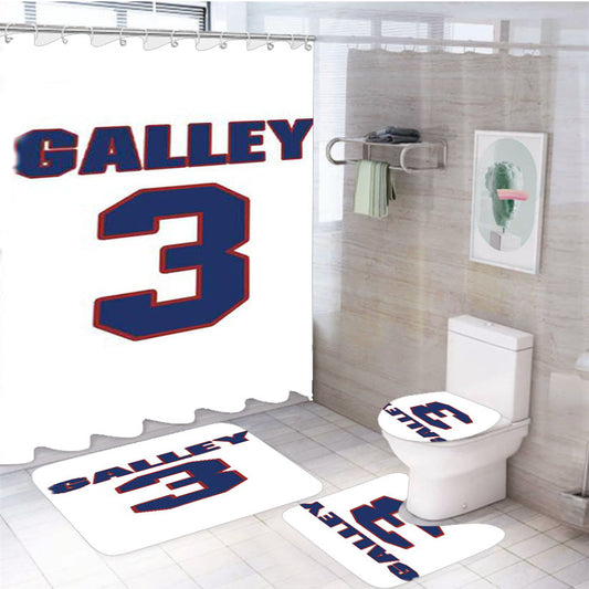 Garry Galley National Hockey 4Pcs Bathroom Set Shower Curtain
