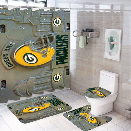 Gbp License Plate 4Pcs Bathroom Set Shower Curtain