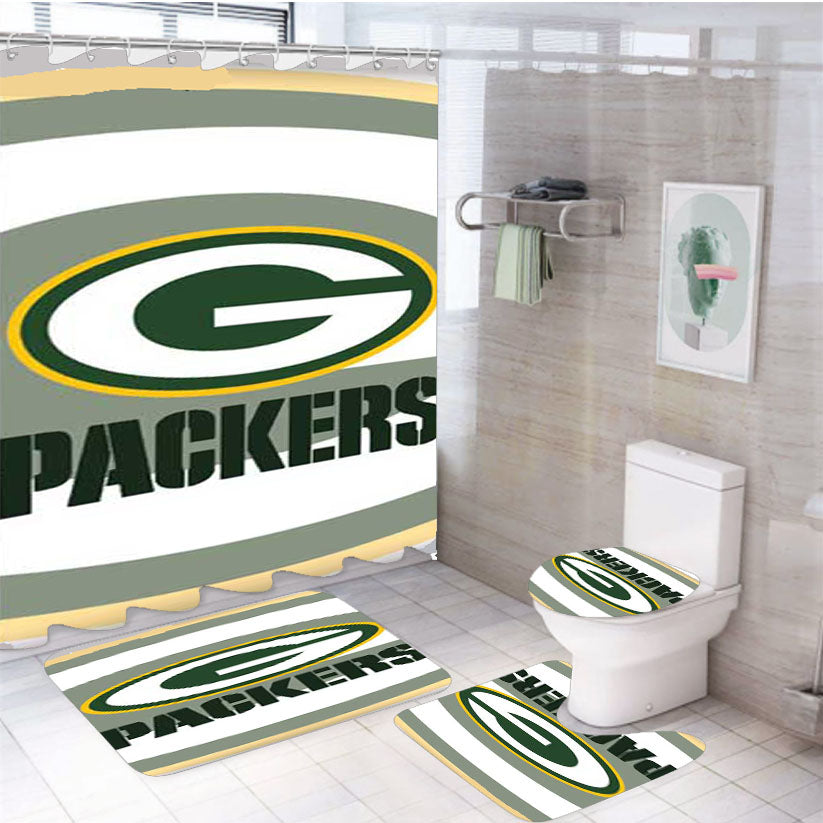 Gbp Translucent 4Pcs Bathroom Set Shower Curtain