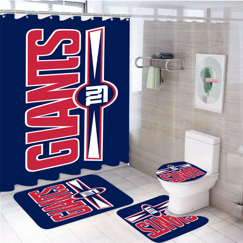 Giants 4Pcs Bathroom Set Shower Curtain