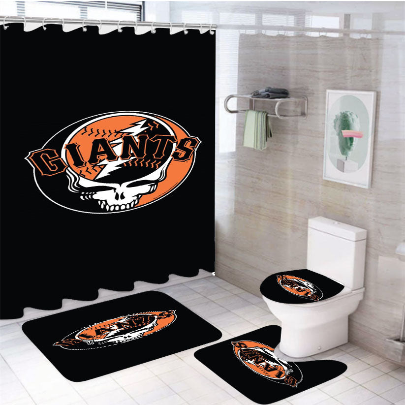 Giants Skull 4Pcs Bathroom Set Shower Curtain