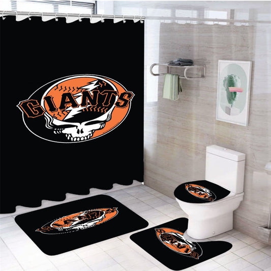 Giants Skull 4Pcs Bathroom Set Shower Curtain