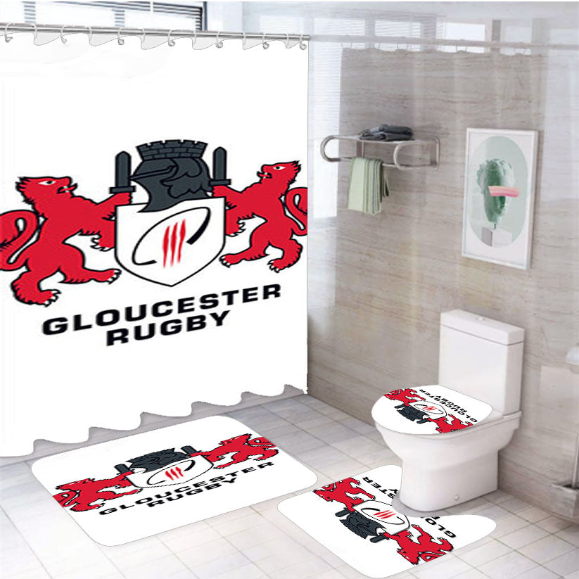 Gloucester Rugby Logo 4Pcs Bathroom Set Shower Curtain