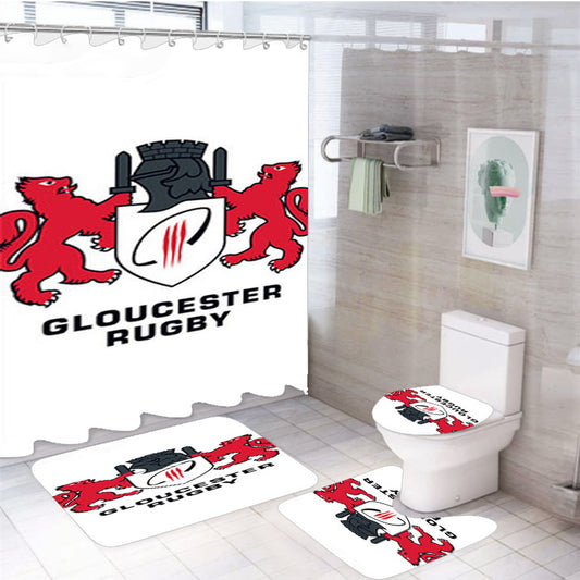 Gloucester Rugby Logo 4Pcs Bathroom Set Shower Curtain
