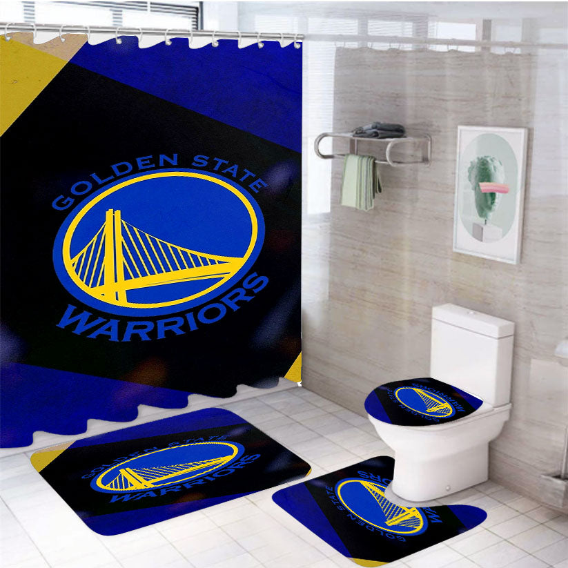 Golden State Auto Elegant Klay 4Pcs Bathroom Set Shower Curtain