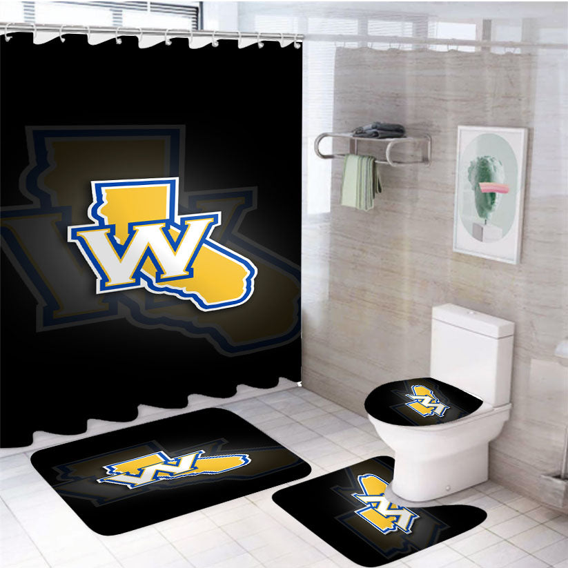 Golden State Warr 4Pcs Bathroom Set Shower Curtain