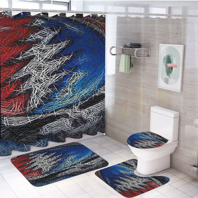 Grateful Dead Artwork 4Pcs Bathroom Set Shower Curtain