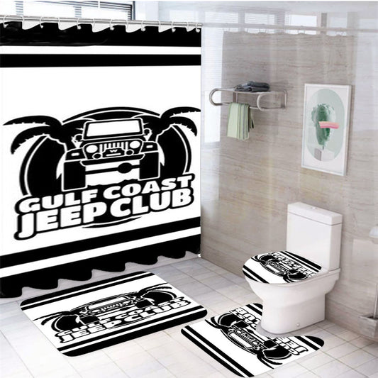 Gulf Coast Jeep Club  4Pcs Bathroom Set Shower Curtain