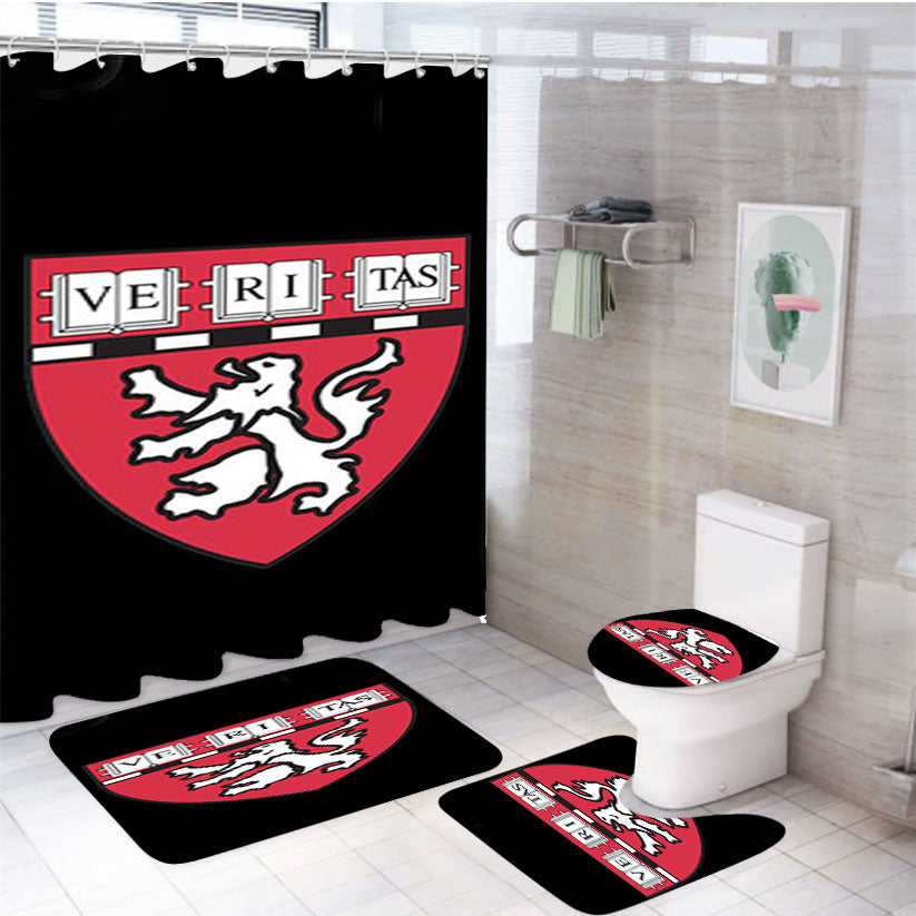 Harvard Med Logo 4Pcs Bathroom Set Shower Curtain
